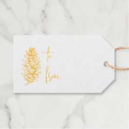 Pinecone Foil Gift Tag Geschenkanhänger