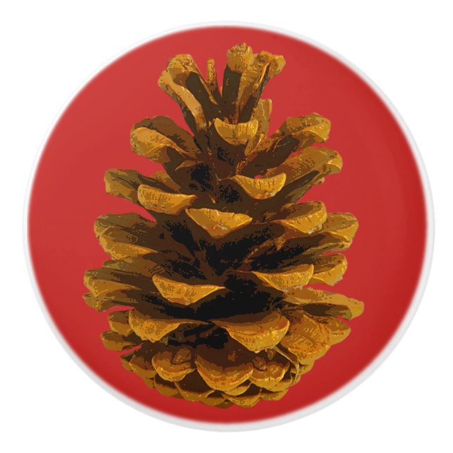 Pinecone-Keramik Keramikknauf (Vorderseite)