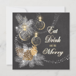 Pinecone Ornamente Weihnachten Einladung