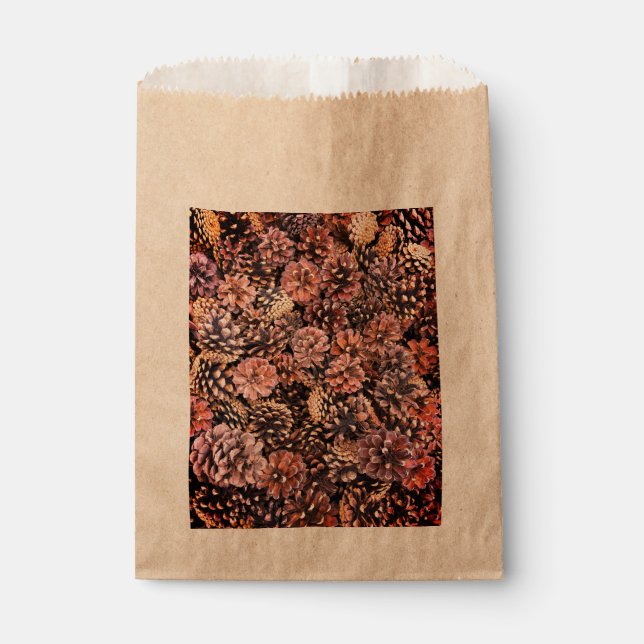 Pinecone rustikaler Fall bunt natürlichen Winter b Geschenktütchen (Vorderseite)