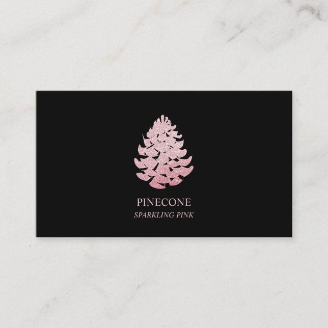 Pinecone Sparkling Pink Visitenkarte (Vorderseite)