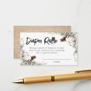Pinecone Spruce Diaper Raffelkarten Begleitkarte