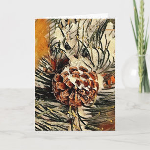 Pinecone Weihnachtskarte Karte