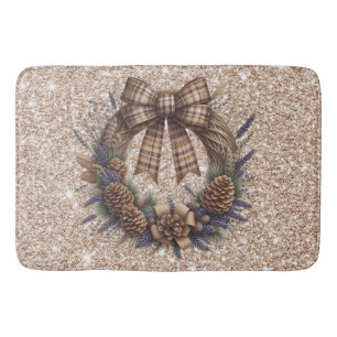 Pinecone Wreath Bath Mat Badematte