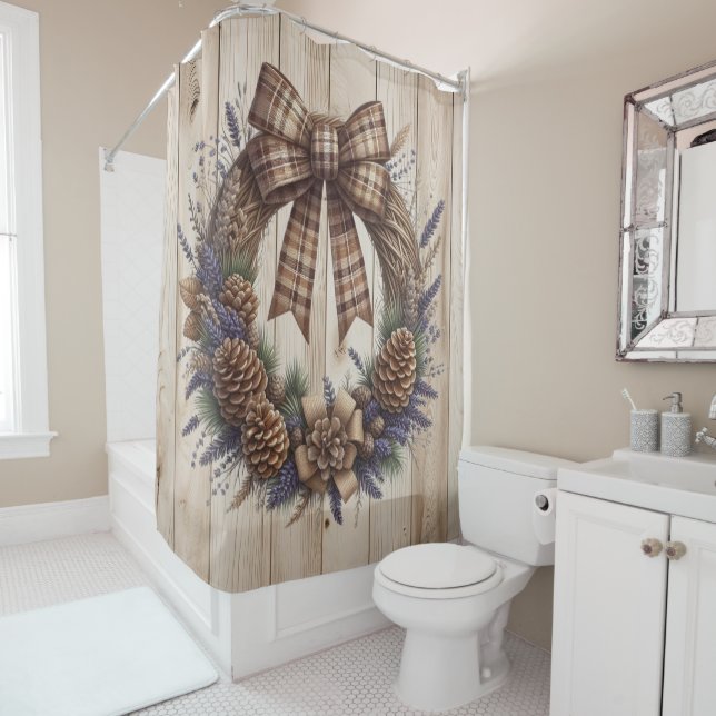 Pinecone Wreath Duschvorhang (Beispiel)