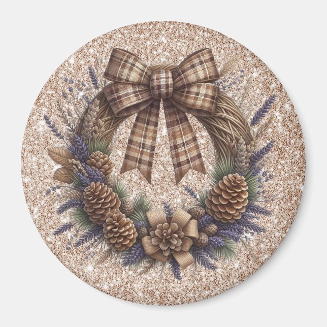 Pinecone Wreath Magnet (Vorne)