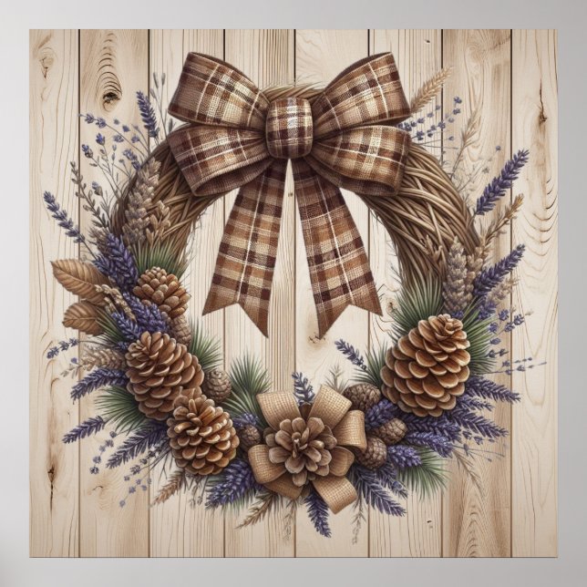 Pinecone Wreath Poster (Vorne)