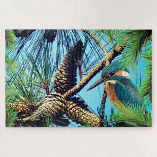 Pinecones Birds Tierart Puzzle