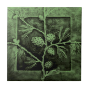 Pinecones Branchen Grüne Imitat Lockerer Dreikampf Fliese