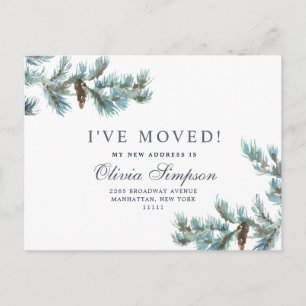 Pinecones Moving Announcement Postkarte