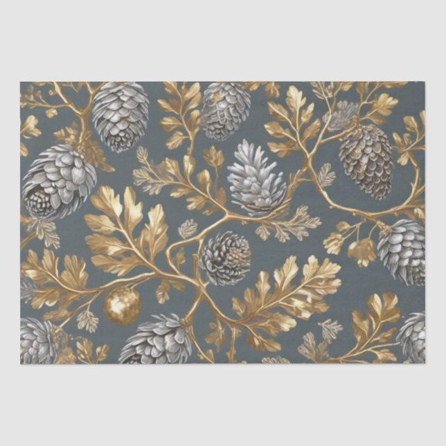Pinecones und Branchen-Papiere Seidenpapier (Vorderseite)