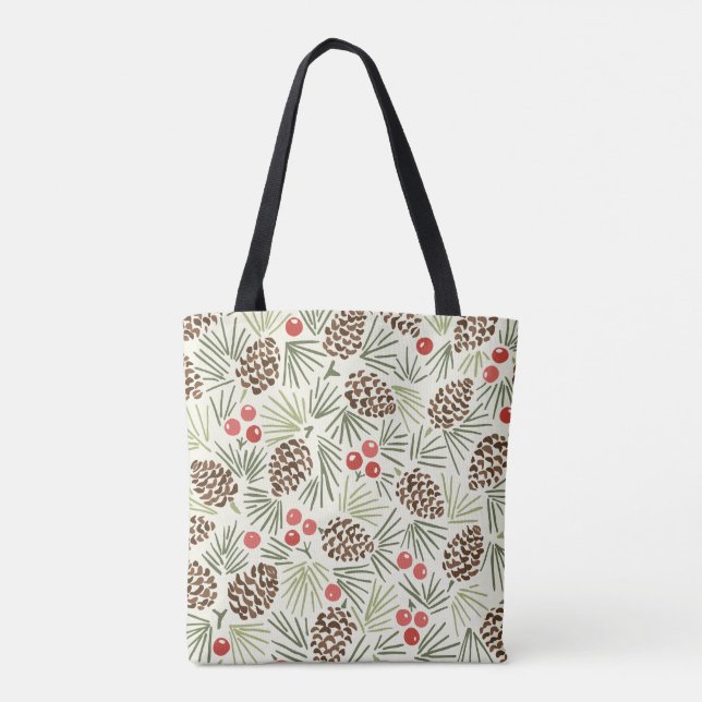 Pinecones Weihnachtszeit-Tasche (Rückseite)