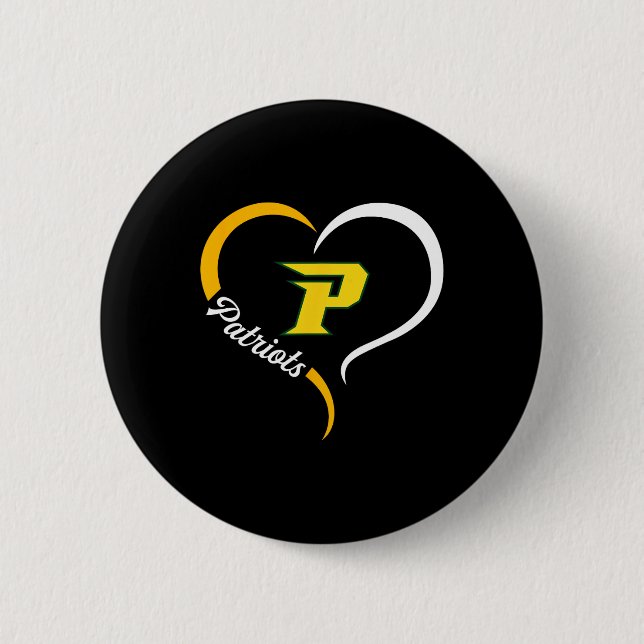 Pinecrest Patriots Logo Halbherz Slogan Hs Button (Vorderseite)
