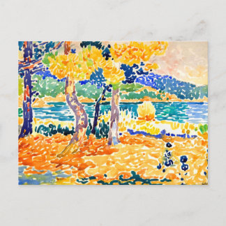 Pines an der Küste von Henri Edmond Cross Postkarte