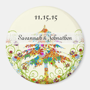Pines Blume Tree Wedding Magnet