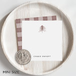Pines Mini Personalisiert Holiday Mitteilungskarte<br><div class="desc">Diese Minikarten sind perfekt für schnelle Noten während der Ferien geeignet und verfügen über eine handgezeichnete Single-Kiefernblende mit Namen,  Auswahl oder Personalisierung unter klassischen Buchstaben. Karten kehren zu einem rustikalen,  tonalen Büffel karierten Muster zurück.</div>