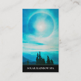 *~* Pines Mountains Sun Rainbow Blue Business Card Visitenkarte
