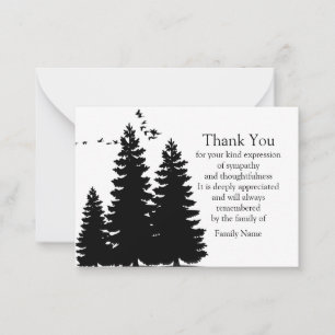 Pines Tree After Funeral Danke Karten