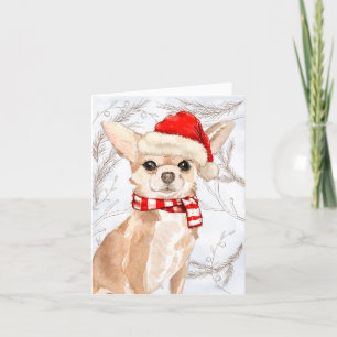 Pines und ein Tan Chihuahua Weihnachten