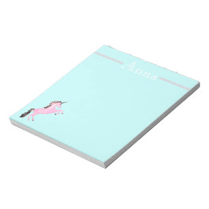 Pinetastic unicorn pink personalisieren notizblock