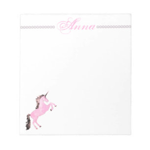Pinetastic unicorn pink personalisieren notizblock
