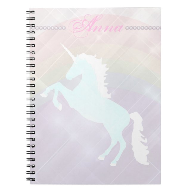 Pinetastic unicorn pink personalisieren notizblock (Vorderseite)