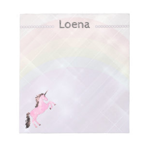 Pinetastic unicorn rosa personalisieren Notizblock