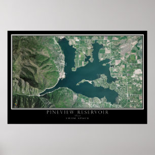 Pineview Reservoir - Huntsville Utah Satellitenkar Poster