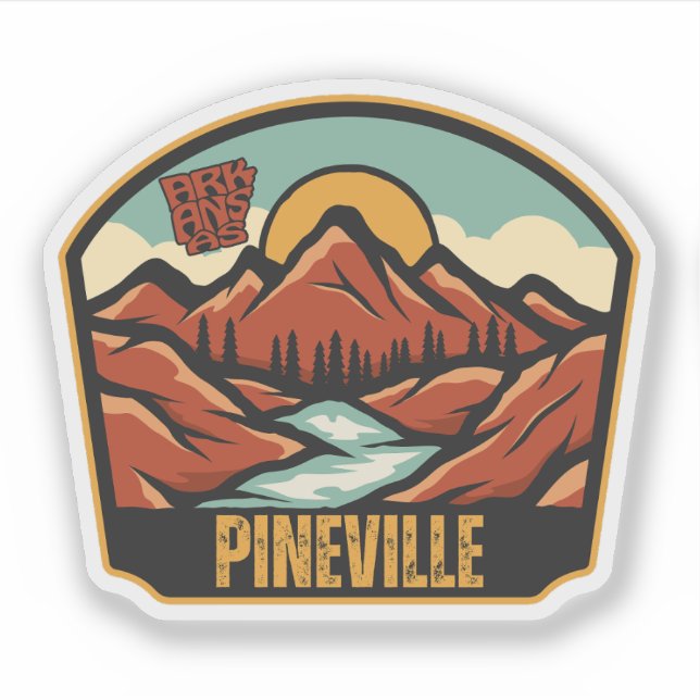Pineville, Arkansas Aufkleber (Vorderseite)