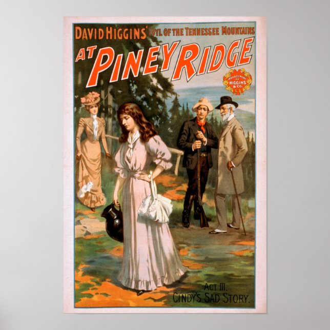 Piney Ridge "Idyl of the Tennessee Mountains" Poster (Vorne)
