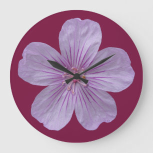 Pineywood Geranium #1 Große Wanduhr