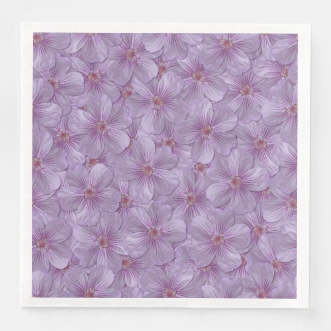 Pineywood Geranium Nahtloses Muster Serviette (Vorderseite)