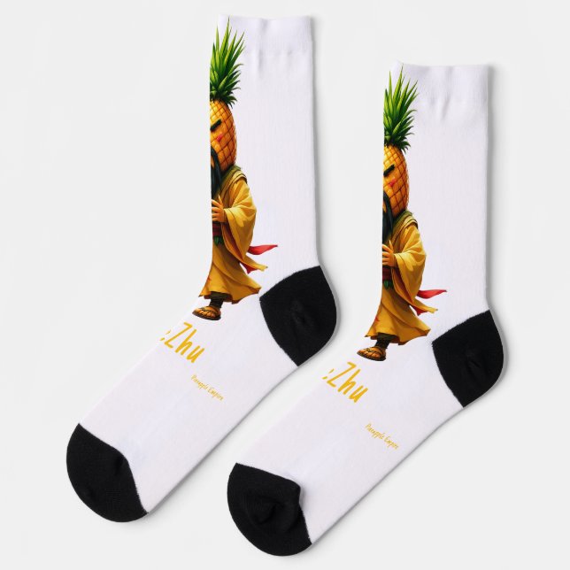 PineZhu - Ananas-Reich Socken (Linkes Detail)