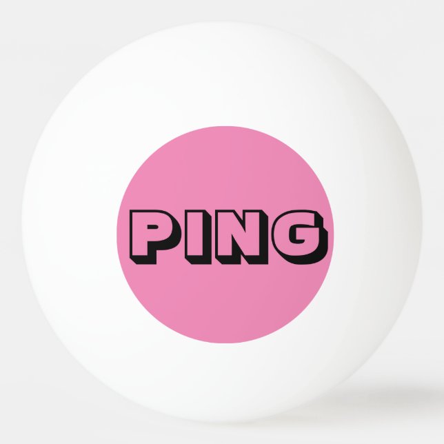 "Ping and Pong on pink" Abstrakt Ping Pong Ball Tischtennisball (Rückseite)