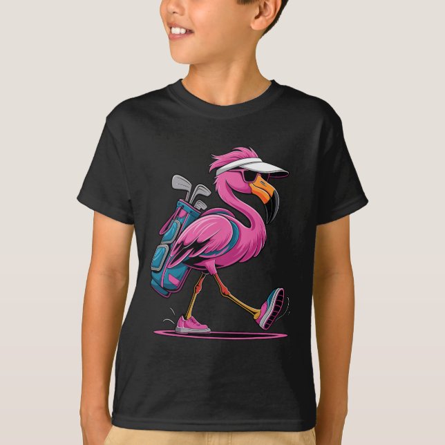 Ping Flamingo Golf Sungles Woman Ladies Men Golf L T-Shirt (Vorderseite)