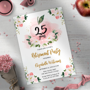 Ping Gold Apple Floral Teacher Rente Party Einladung