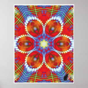 Ping Kinetic Collage Kaleidoscope Poster