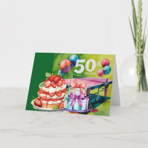 Ping Pong 50. Geburtstag Karte