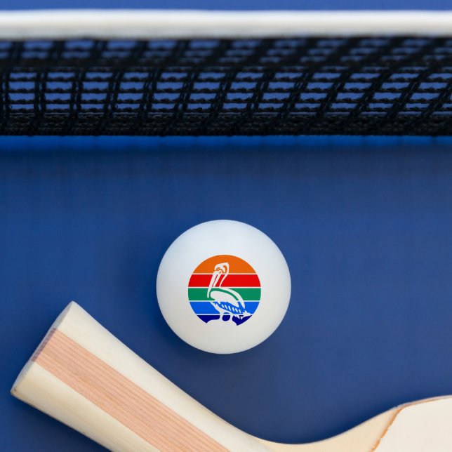 Ping Pong Ball mit Flag von St. Petersburg Tischtennisball (Tisch)