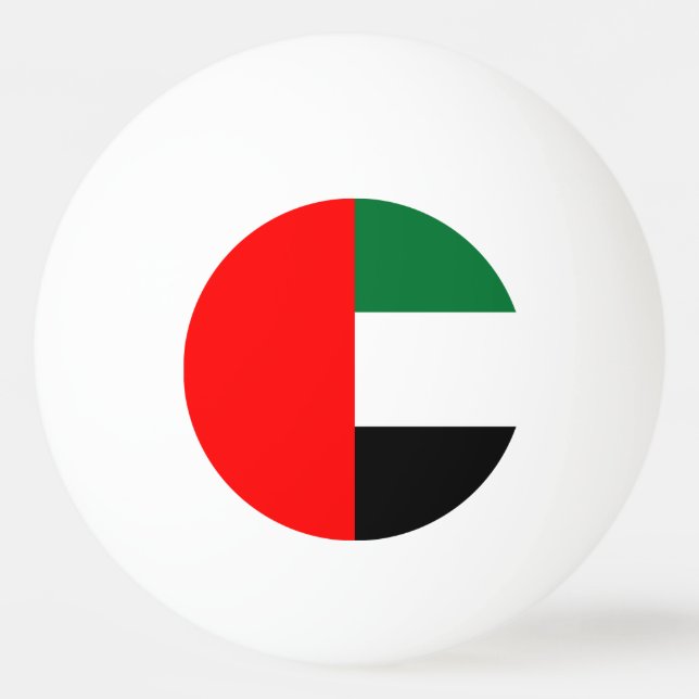Ping Pong Ball mit Flagge der VAE Tischtennisball (Vorderseite)