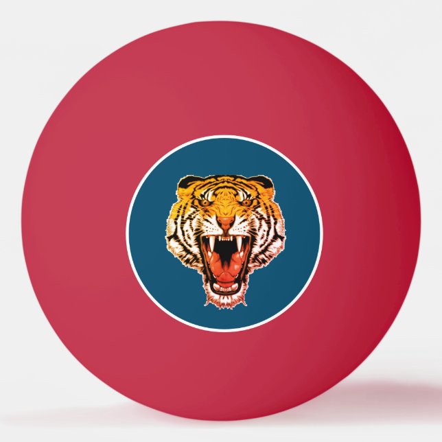 Ping Pong Ball ROARING TIGER Tischtennisball (Vorderseite)