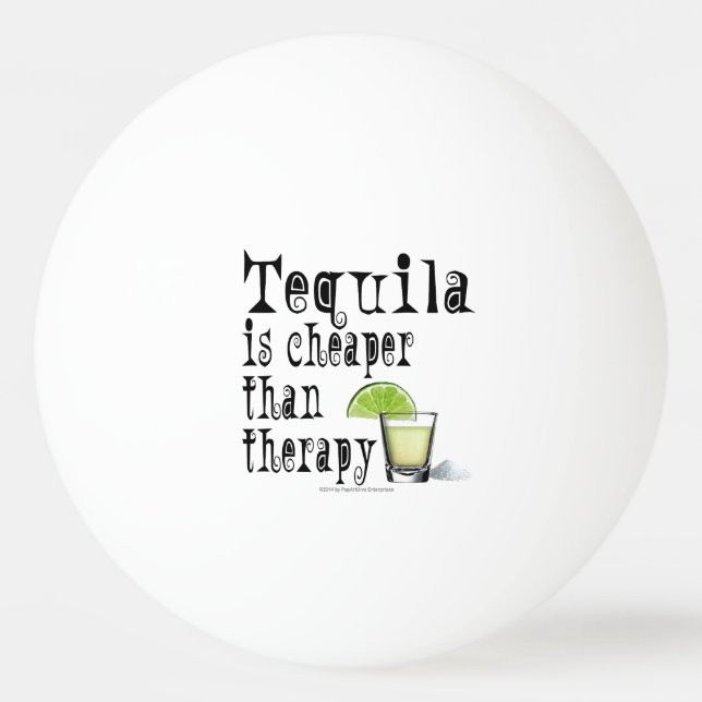 PING PONG BALLS - TEQUILA, KÄPFER ALS THERAPIE TISCHTENNISBALL (Vorderseite)
