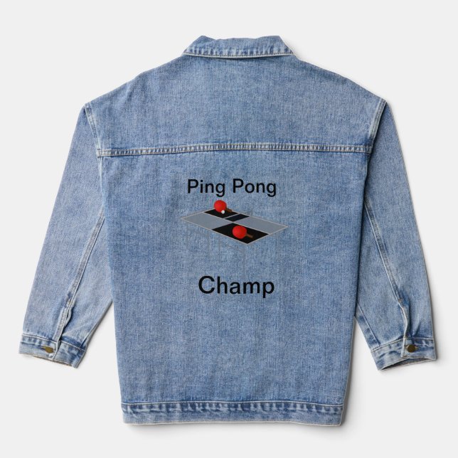Ping Pong Champ, Ladys Denim Jacket Jeansjacke (Rückseite)