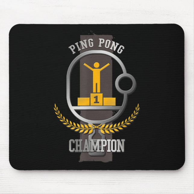 Ping Pong Champion Spaß Tischtennis-Spieler Gesche Mousepad (Vorne)