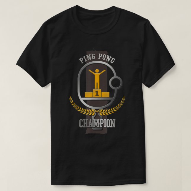 Ping Pong Champion Spaß Tischtennis-Spieler Gesche T-Shirt (Design vorne)