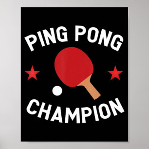 Ping Pong Champion Tischtennis Lover Geschenk Poster