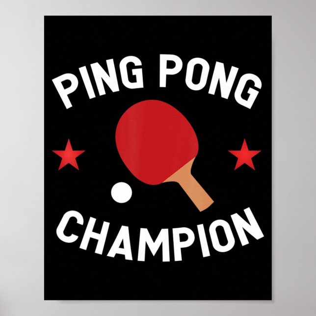 Ping Pong Champion Tischtennis Lover Geschenk Poster (Vorne)