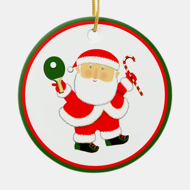 Ping Pong Christmas Party Prize Keramik Ornament (Vorne)