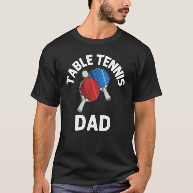 Ping Pong Designs für Vater Männer Tischtennisspie T-Shirt (Vorderseite)