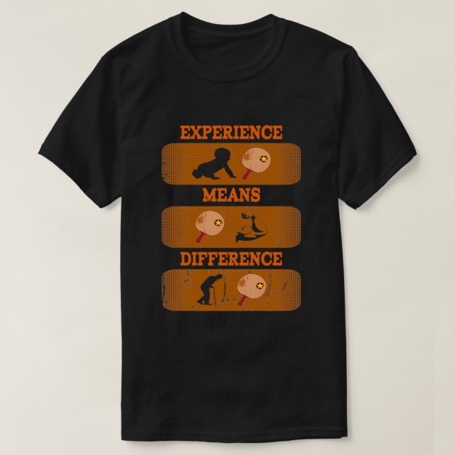 Ping Pong Erlebnis Tischtennis T-Shirt (Design vorne)